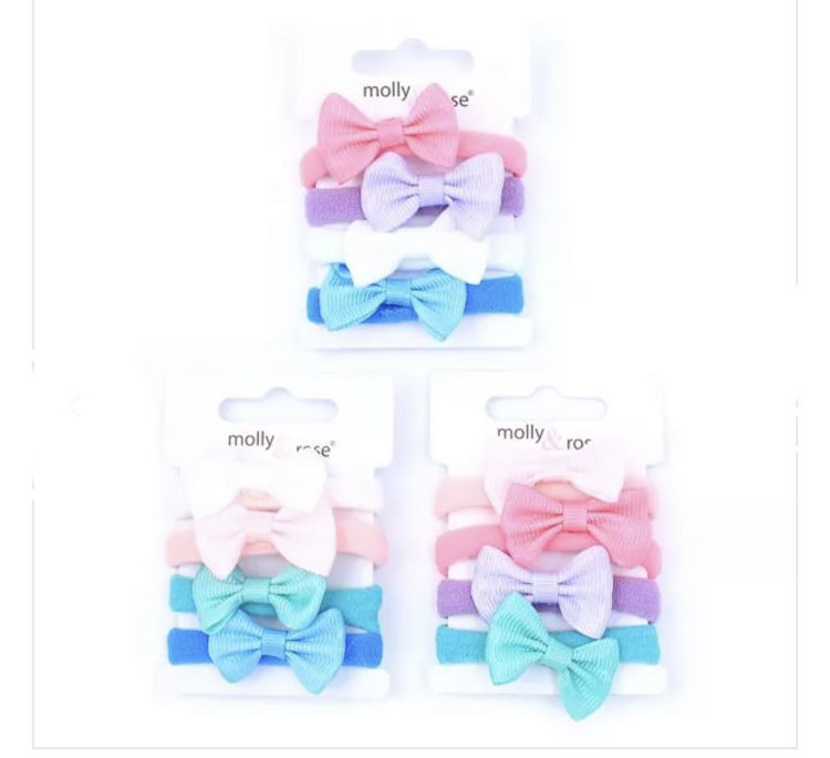 Picture of 7810/ 8108 JERSEY ELASTICS - BOW MOTIF - CARD OF 4 8MM THICK